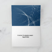 Carte Souris d'anniversaire enfant volant dans un avion (Intérieur)