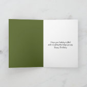 Carte Souris d'anniversaire Lecture d'un livre dans un t (Intérieur)