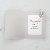 Carte Souris d'anniversaire sur un scooter (Intérieur)