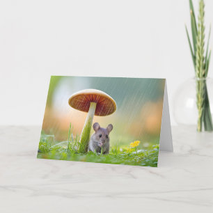 Carte Souris Dans La Pluie Pour Ami