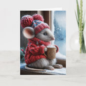 Carte Souris De Noël Avec Coco Chaud (Devant)