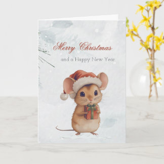 Carte Souris de Noël Fantaisiste