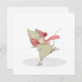 Carte Souris de patinage (Devant / Derrière)