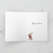 Carte Souris de trompette sur la musique de feuille - (Intérieur)