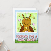 Carte Souris d'envoi d'escargots | Salutation (Devant/Arrière en situation)