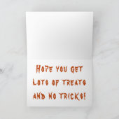 Carte Souris d'Halloween avec bonbons (Intérieur)