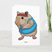 Carte Souris en coureur avec bandeau (Dos)