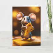 Carte Souris mignonne au fromage (Devant)