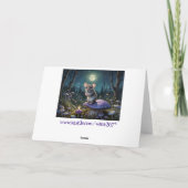 Carte Souris mignonne sur champignon au clair de lune An (Dos)