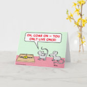 Carte souris mousetrap ne vivant qu'une seule fois (Fleur jaune)