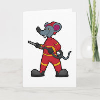 Souris pompier avec tuyau