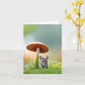 Carte Souris Sous Un Champion (Fleur jaune)