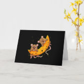 Carte Souris Sur Lune De Fromage Cadeau Faible En Glucid (Fleur jaune)
