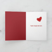 Carte Souris Valentine Avec Coeur Rouge (Intérieur)
