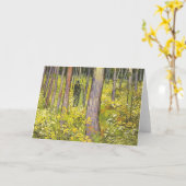 Carte Sous-bois avec deux chiffres Van Gogh Art (Fleur jaune)