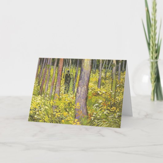 Carte Sous-bois avec deux chiffres Van Gogh Art (Devant)