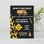 Carte Sous Construction Camion Camion fête d'anniversair (Debout devant)