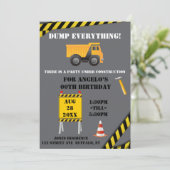 Carte Sous Construction Camion Camion fête d'anniversair (Debout devant)