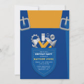 Carte Sous Construction Handyman fête d'anniversaire (Devant)