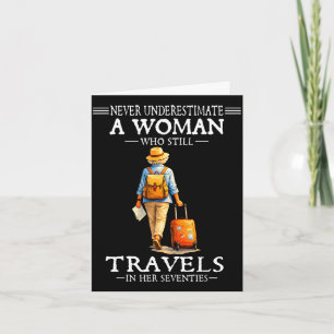 Carte Sous-estimer une femme qui voyage dans les années