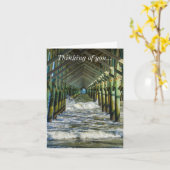 Carte Sous Folly Beach Pier Penser À Vous (Fleur jaune)