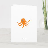 Carte Sous la mer Octopus Boy Salutation d'anniversaire (Dos)