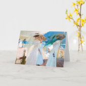 Carte Sous l'Awning, Zarauz | Joaquín Sorolla (Fleur jaune)