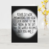 Carte Sous Le Même Poème Lune (Fleur jaune)