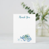 Carte Sous le Merci de pieuvre bleu marine (Debout devant)