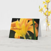 Carte Sous le soleil, salutations ! (Fleur jaune)