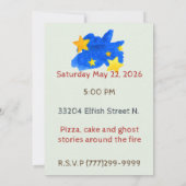 Carte Sous les étoiles Anniversaire (Dos)