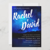 Carte Sous les étoiles Mariage de typographie du ciel de (Devant)