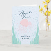 Carte Sous l'Merci du Baby shower de la méduse de mer (Fleur jaune)