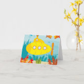 Carte Sous-marin Jaune Carton (Fleur jaune)