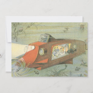 Carte Sous-marin Steampunk de science-fiction vintage en