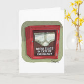 Carte Sous-vêtements d'urgence drôle (Fleur jaune)