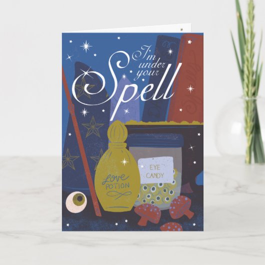 Carte Sous votre Spell Magic Valentine Greeting Card (Devant)