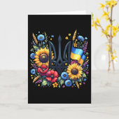 Carte Soutenez l'Ukraine (Fleur jaune)