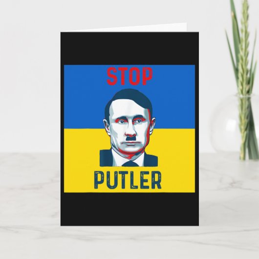 Carte Soutenez l'Ukraine Arrêtez Poutine (Devant)