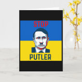 Carte Soutenez l'Ukraine Arrêtez Poutine (Fleur jaune)