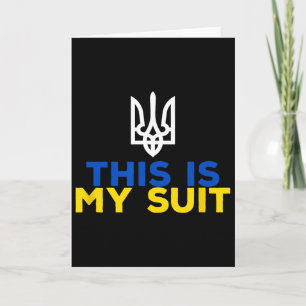 Carte Soutenez l'Ukraine C'est Mon Costume Drapeau Ukrai