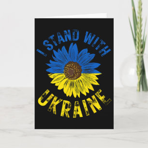 Carte Soutenez l'Ukraine Je suis avec le drapeau ukraini