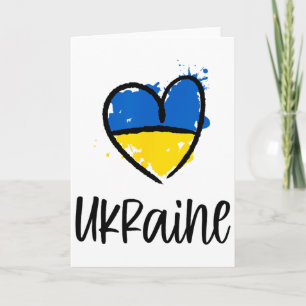 Carte Soutenez l'Ukraine Je suis avec le drapeau ukraini