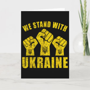 Carte Soutenez l'Ukraine - Nous sommes aux côtés de l'Uk