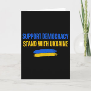 Carte Soutenez l'Ukraine, soutien à la démocratie Drapea