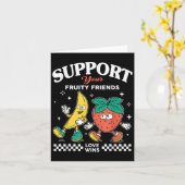 Carte Soutenez vos amis Fruity Aimer Win Fraise Ba (Fleur jaune)