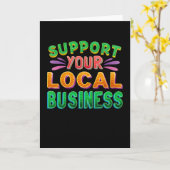 Carte Soutenez votre entreprise locale (Fleur jaune)