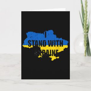 Carte Soutenir l'Ukraine Je suis avec l'Ukraine Drapeau 