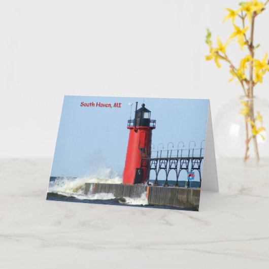 Carte South Haven Lighthouse (Fleur jaune)