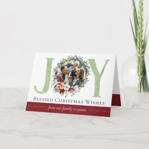 Carte Southern Floral Cotton Christmas Joie Holiday Phot